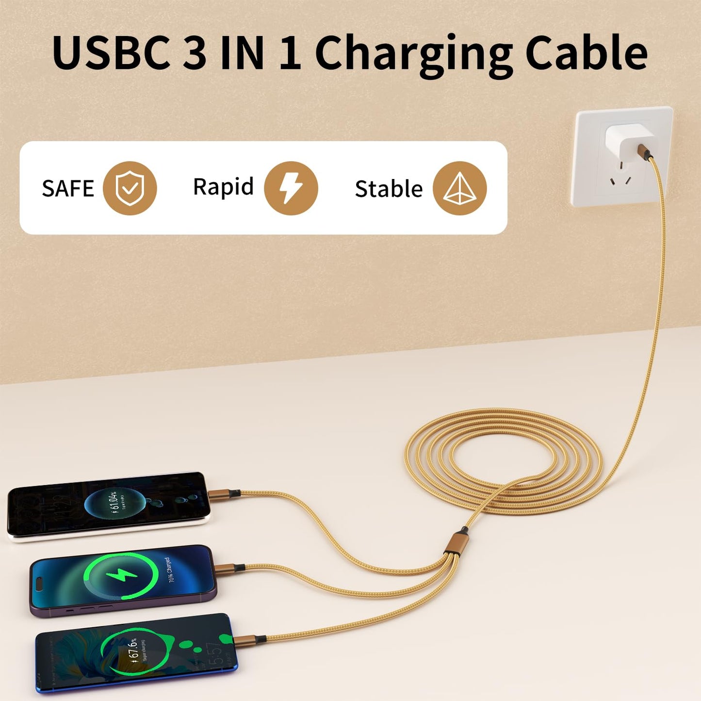 QuadCharge 65W: 4-in-1 Fast Multi-Cable