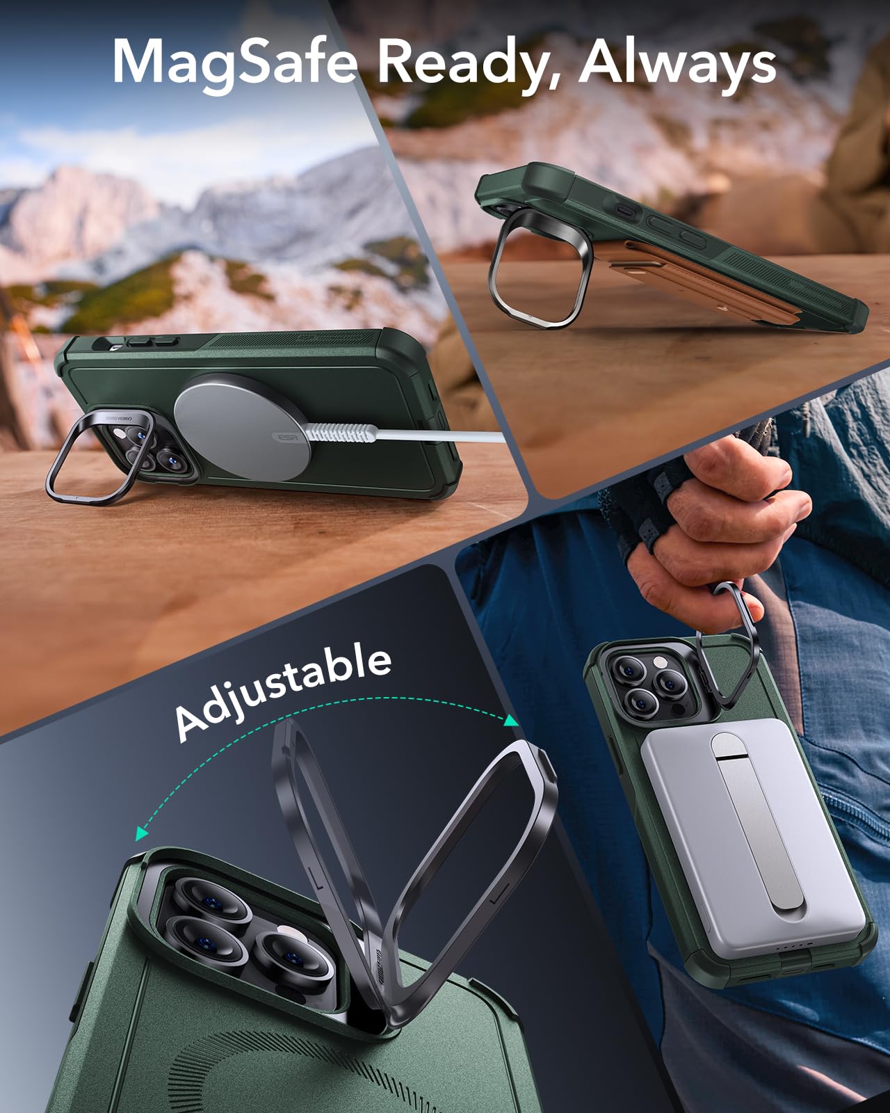 ESR Air Armor: Clear Black Military-Grade iPhone Case