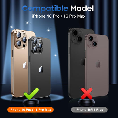 UniqueMe for 3 Pack iPhone 16 Pro/iPhone 16 Pro Max Camera Lens Protector