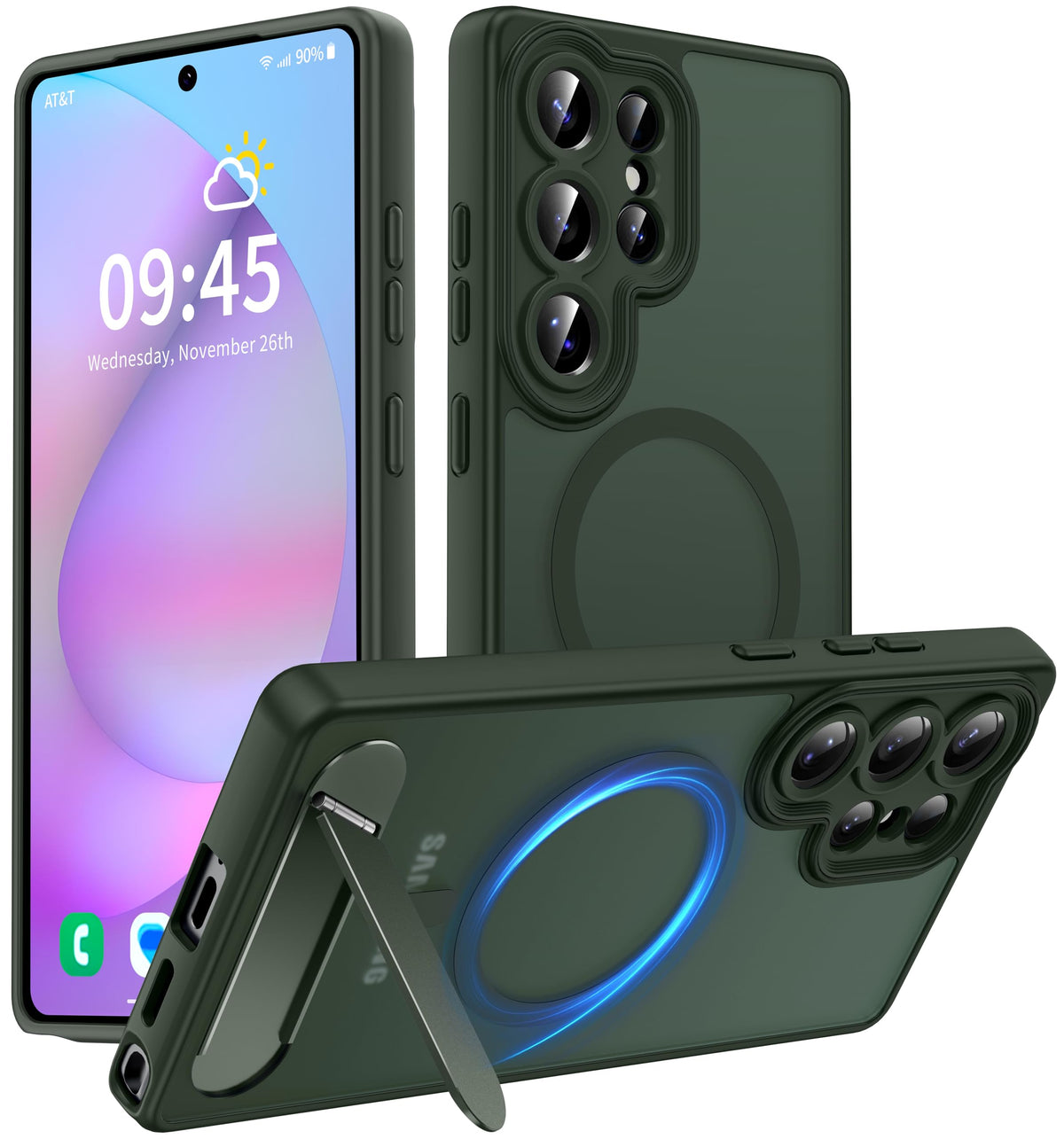 for Google Pixel 11/Pixel 11 Pro Case, Built-in Stand, Black