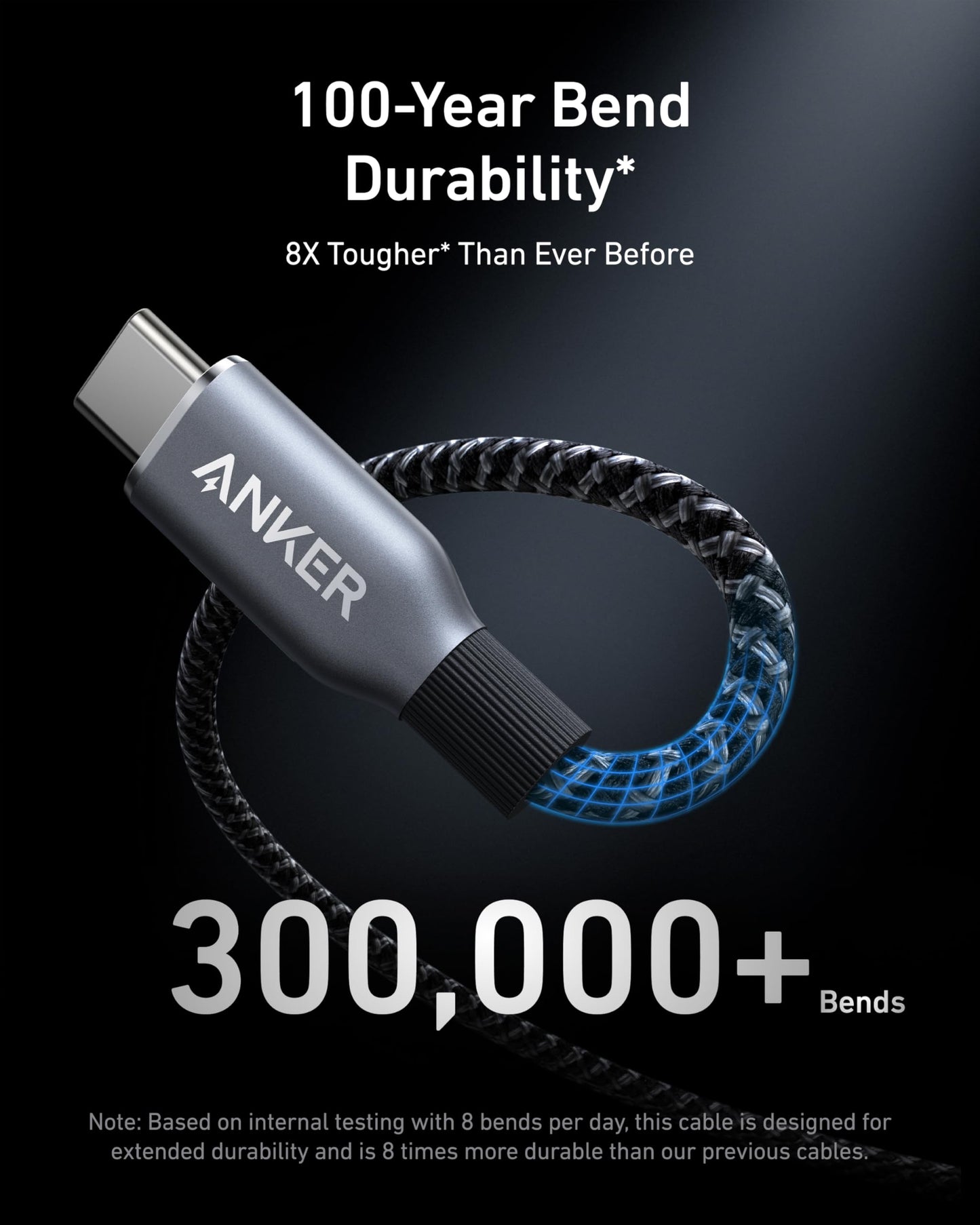 Anker Prime USB C to USB C Cable, 240W Fast Charging Cord, Upcycled-Braided Nylon with 100-Year Bend Durability for iPhone 17 Series, MacBook, Galaxy S24(6 FT)