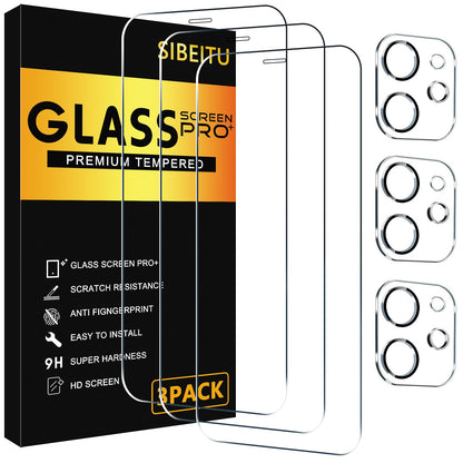 SIBEITU 3+3 Pack Screen Protector for iPhone 17 6.3 Inch Tempered Glass