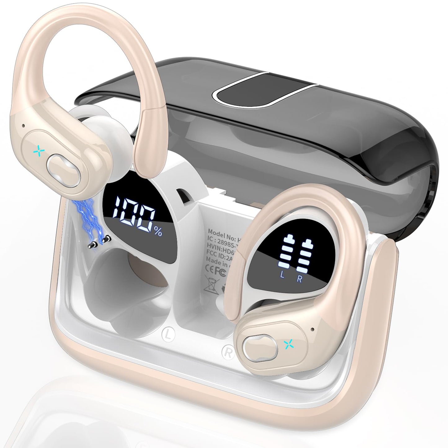 Wireless Earbuds 75hrs Bluetooth 5.4 Sport