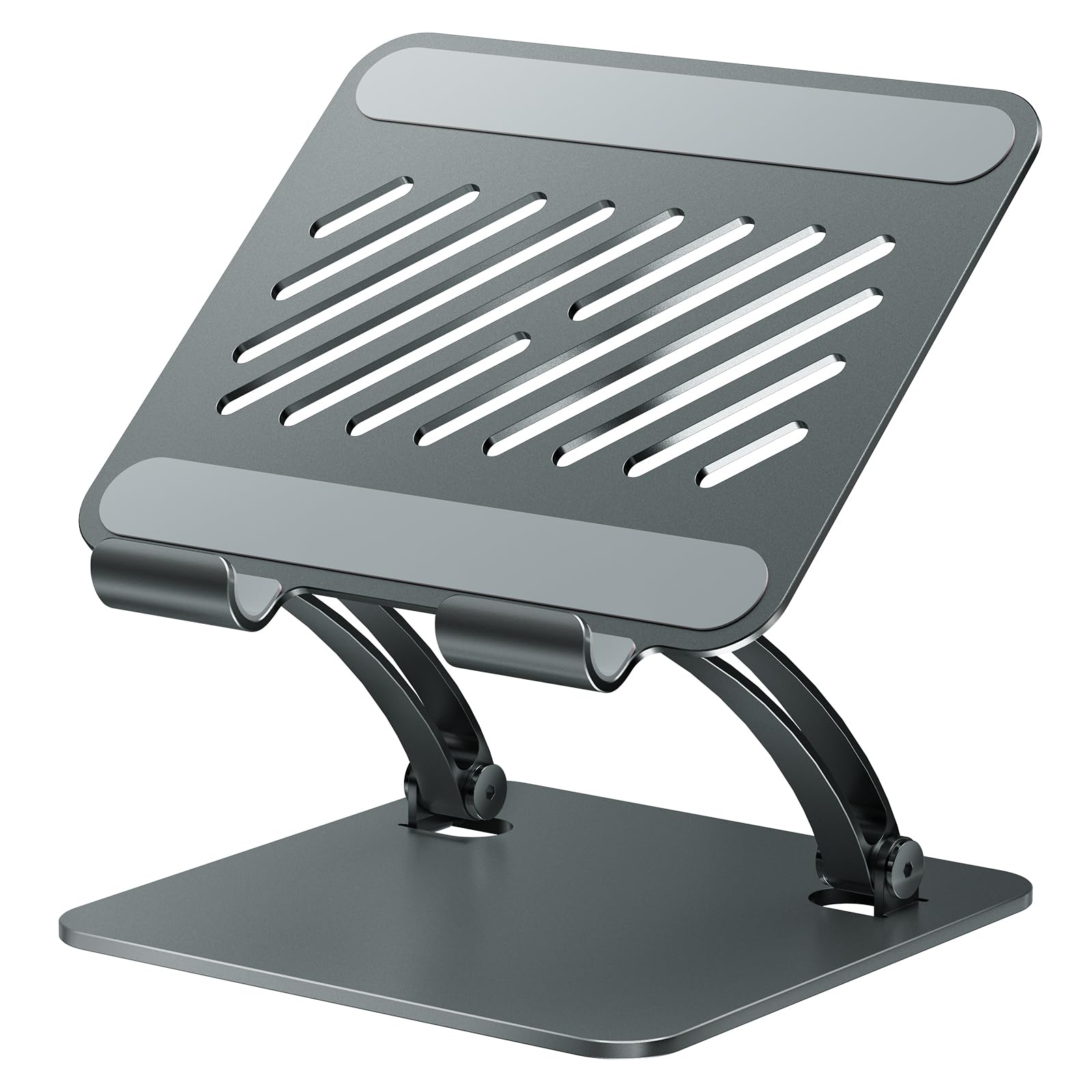 Dual Rod Adjustable Tablet Holder Stand (Gray)