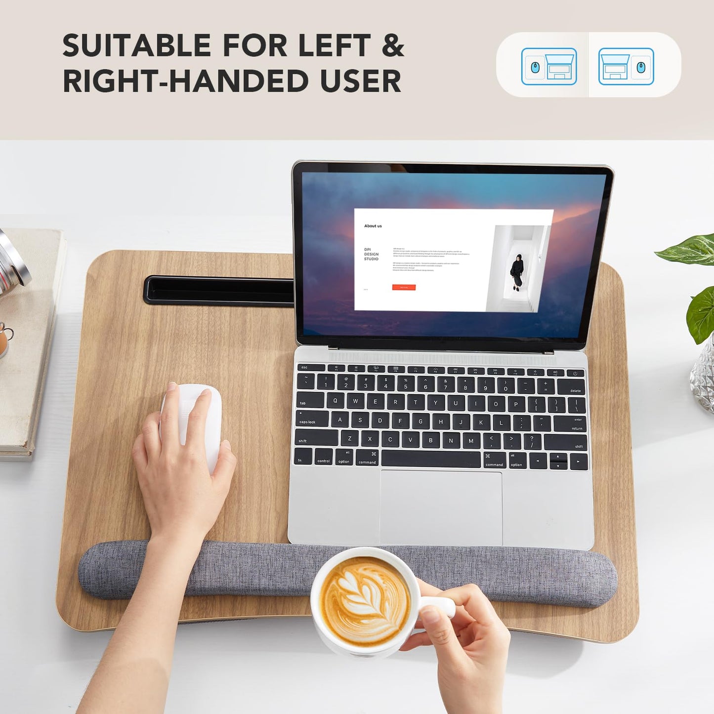 CushyLap Desk: Portable Laptop Stand & Storage