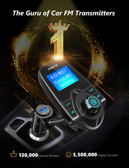 Nulaxy FlexiConnect: 2024 Bluetooth FM Car Adapter
