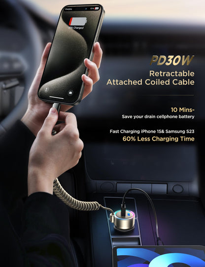 TurboCharge 72W Car Adapter: iPhone & Galaxy Ready!