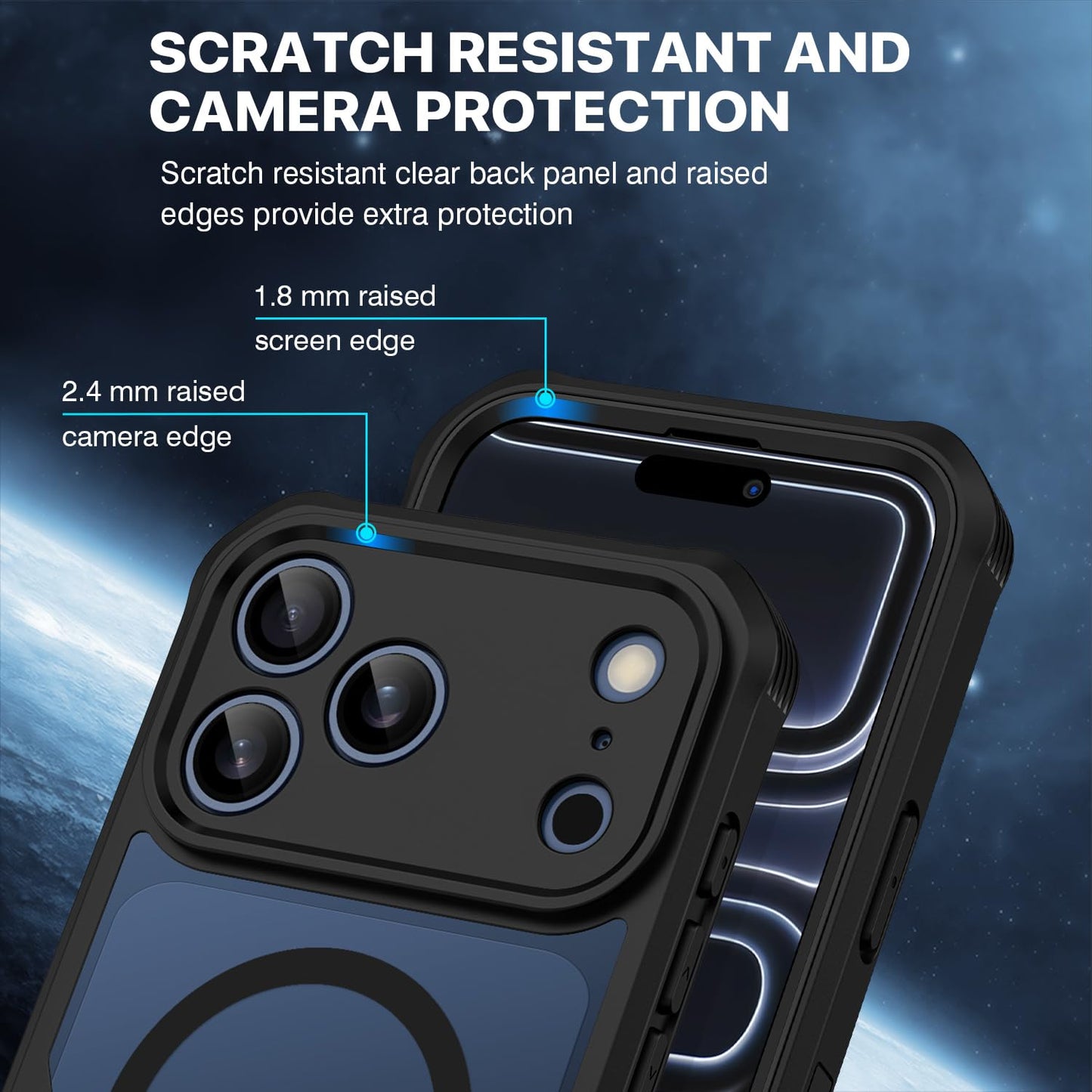 CENHUFO Magnetic Privacy for iPhone 17 Pro Case [Compatible with Magsafe] Full Body Phone Case Built-in 9H Tempered Glass Privacy Screen Protector, Camera Protection Shockproof Bumper Cover -Black