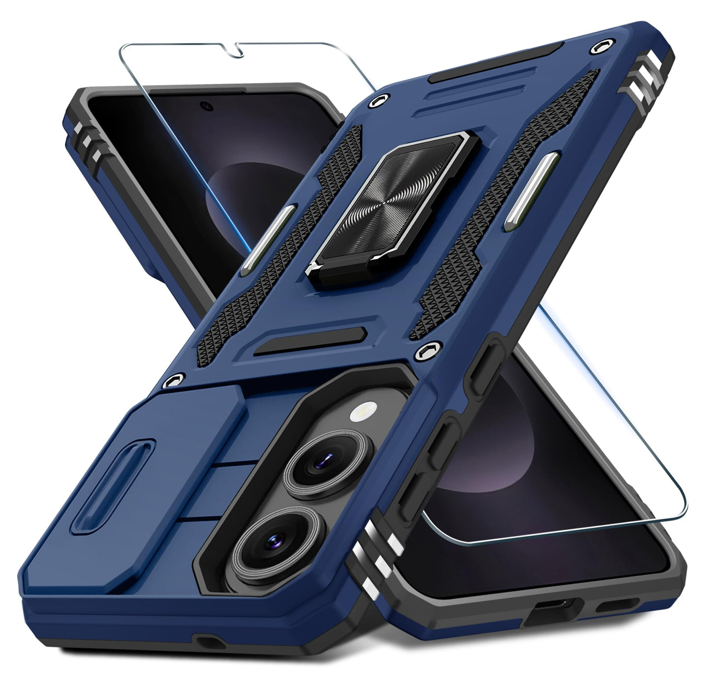 ###DEERLAMN Galaxy A17 Case with Slide Cover-Black