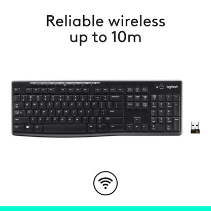 Logitech MK270 Wireless Keyboard-Mouse Duo - Black