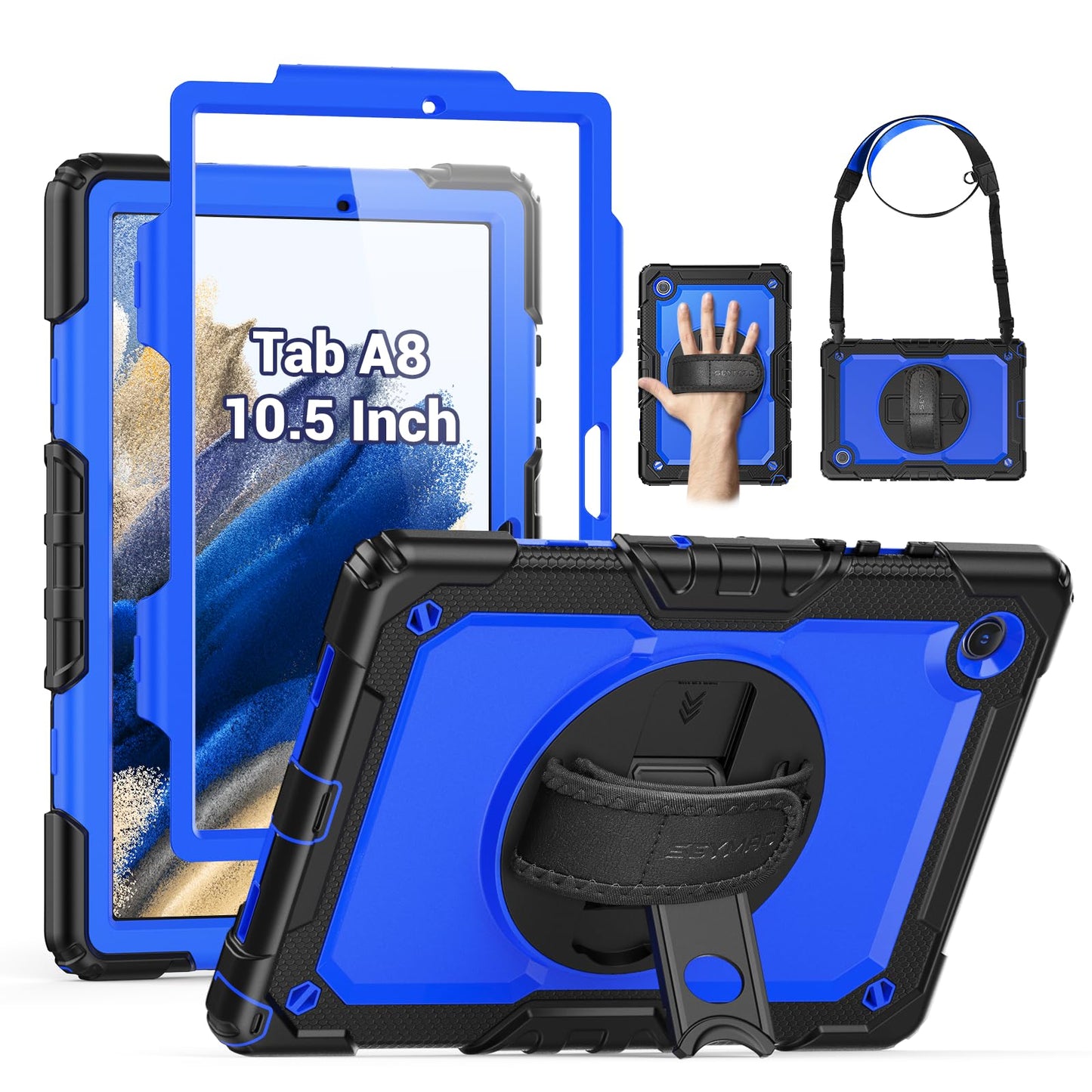 SEYMAC Heavy Duty Case for Galaxy Tab A9 8.7 2023, Blue