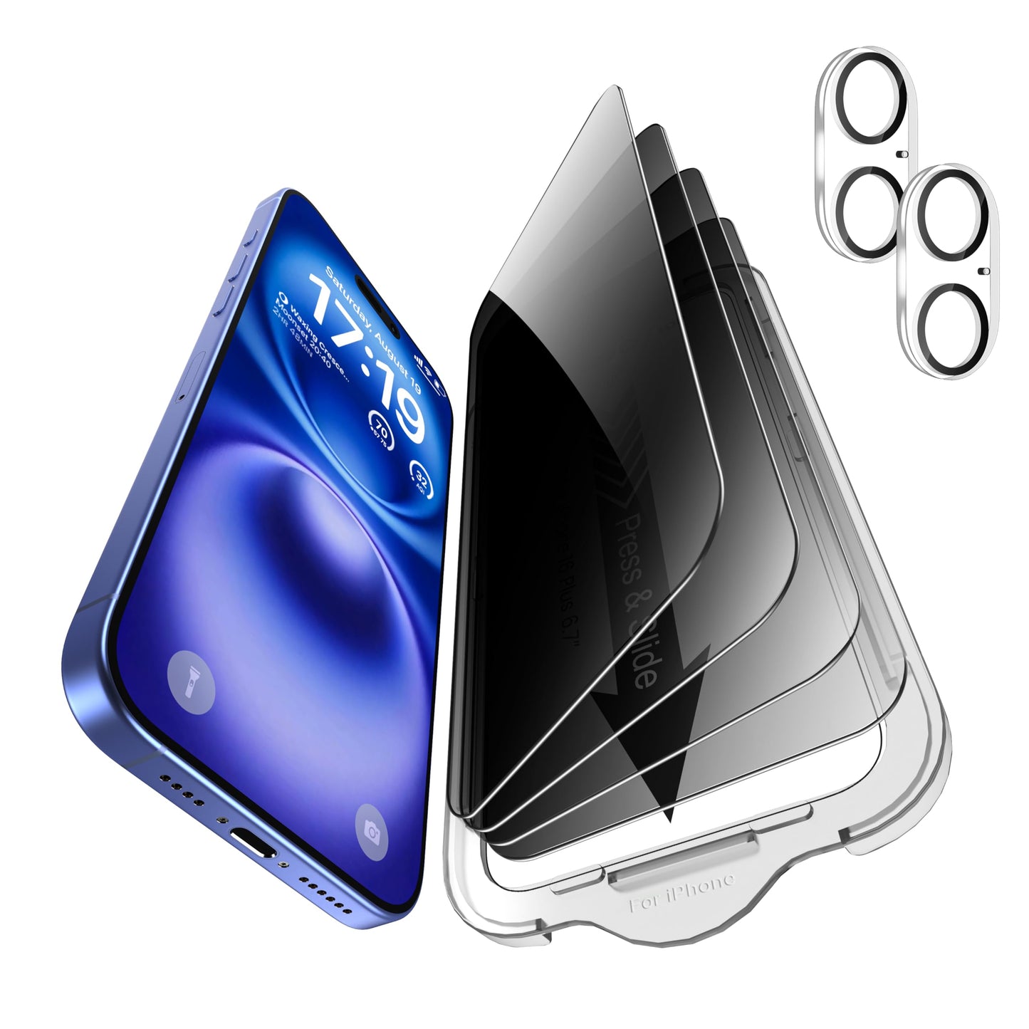 iPhone 13 4-Pack Privacy Glass Shield - Military Grade - Small Enterprise