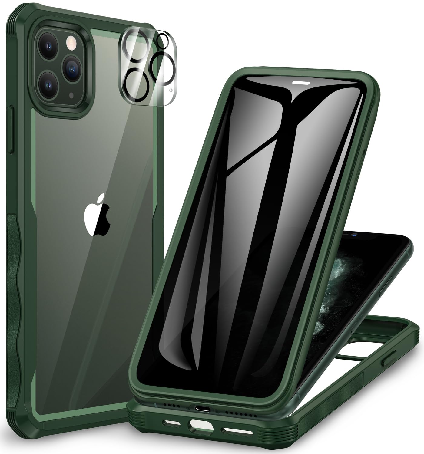 CENHUFO Privacy iPhone 14/13 Case with Glass Protector