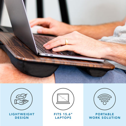 PinkComfort Lap Desk: Device Ledge & Phone Holder