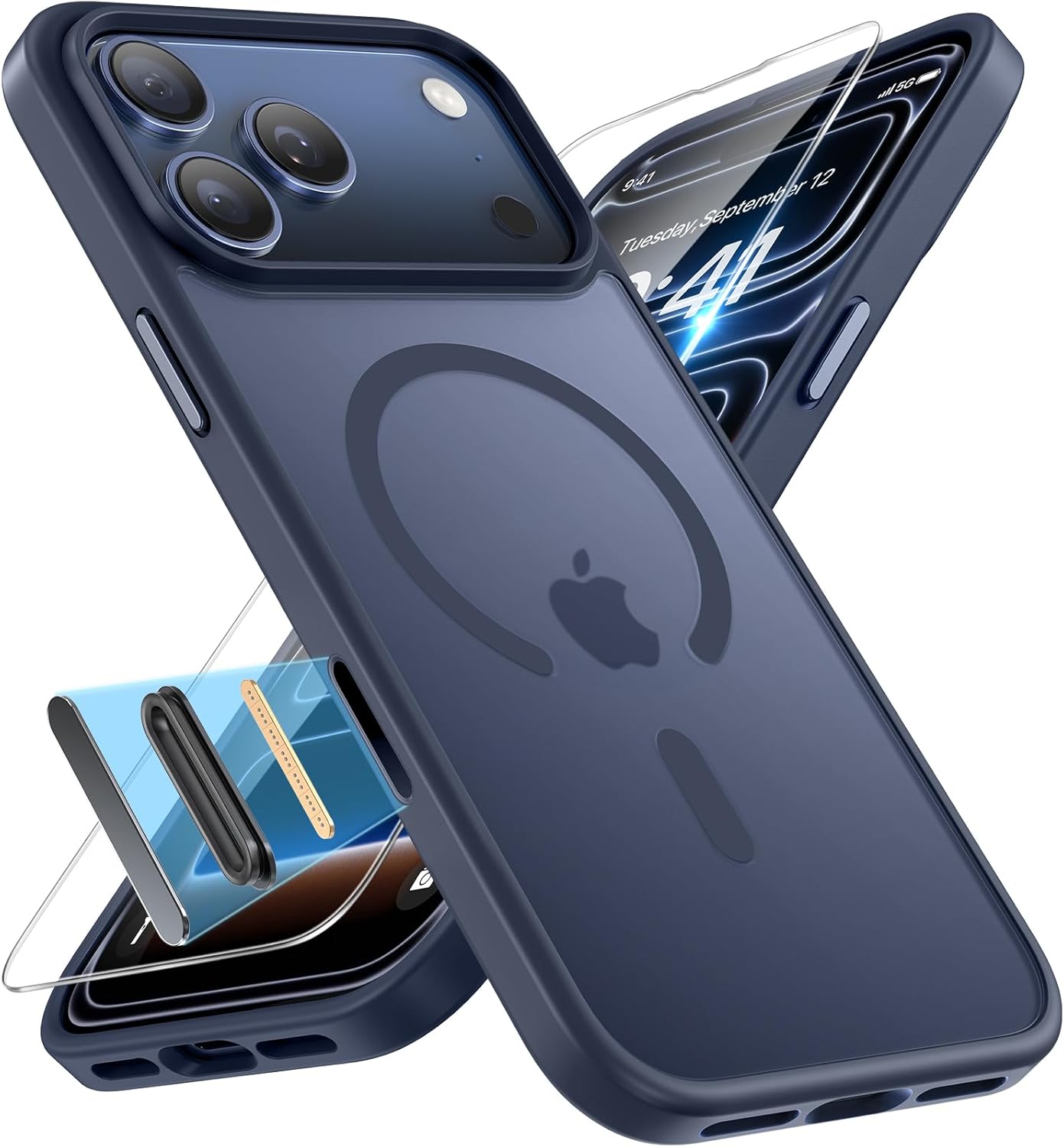 Miracase Magnetic iPhone 14 Case with Protectors