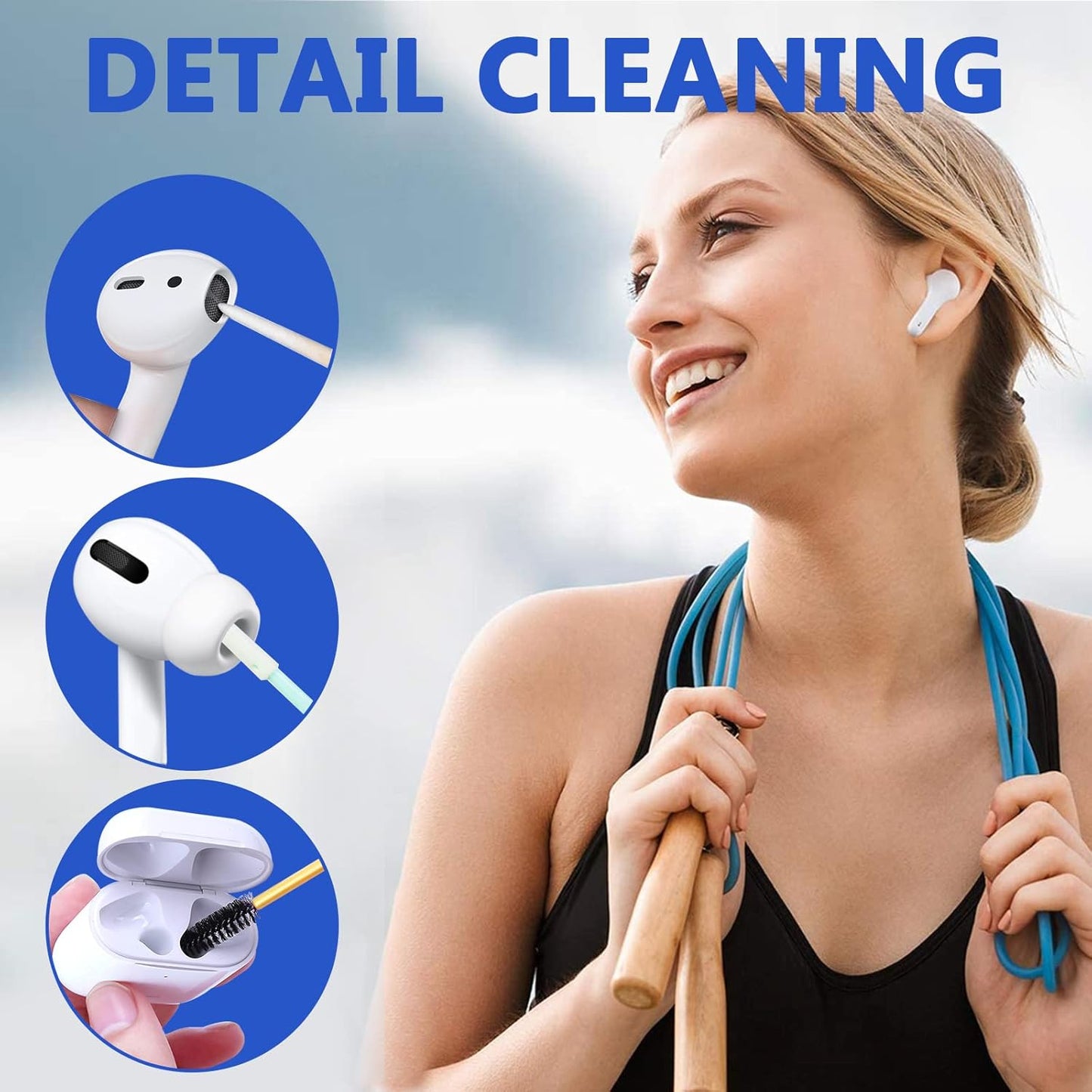 Cell Phone Cleaning Kit, Speaker Cleaner for iPhone, Charging Port Cleaning Tool, Electronic Cleaning kit, Compatible with Airpods Earbuds Camera USB C Lightning Port ipad (20-in-1)
