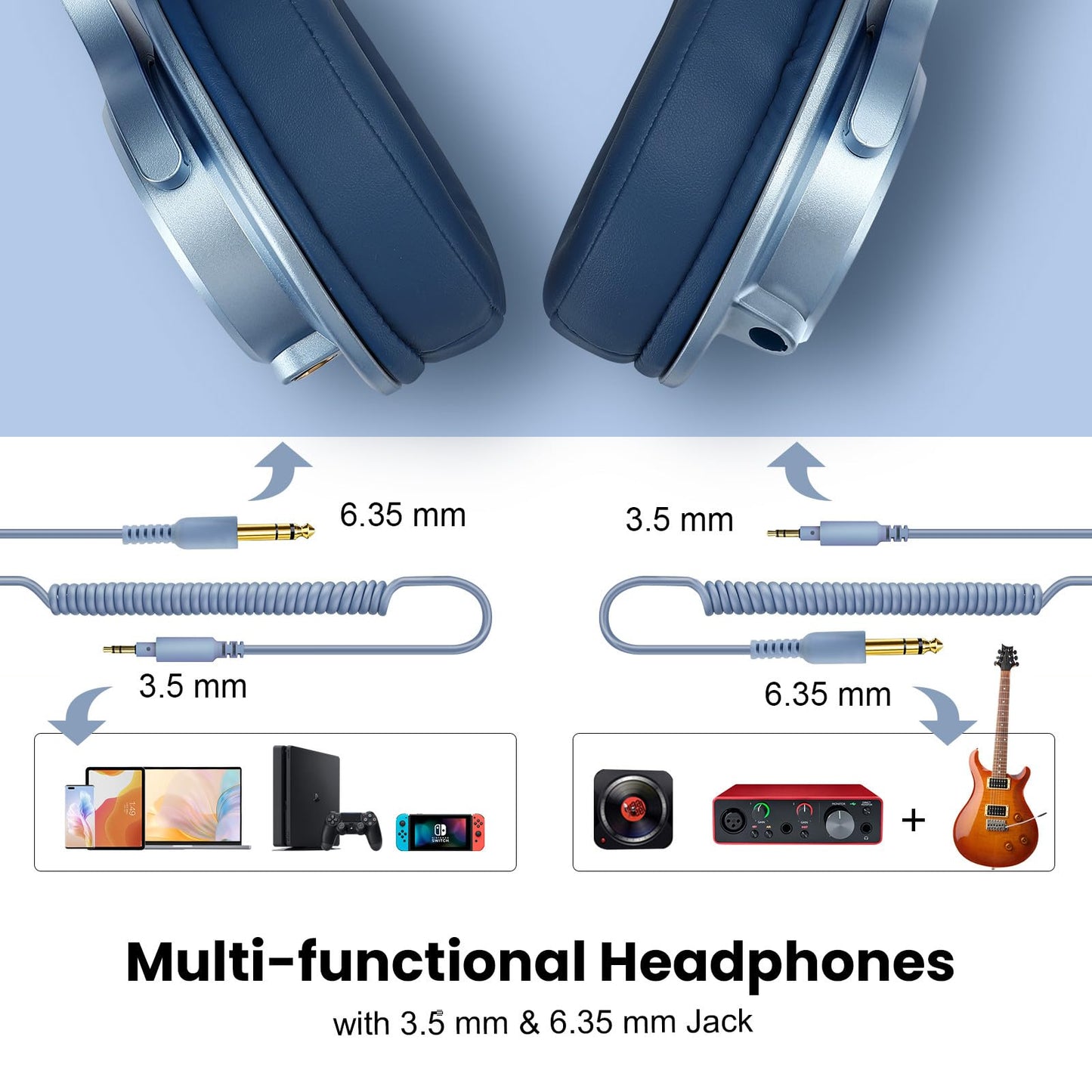 OneOdio A71 Studio Pro - Wired Foldable DJ Headset