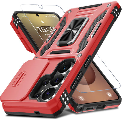 ###DEERLAMN Galaxy A17 Case with Slide Cover-Black