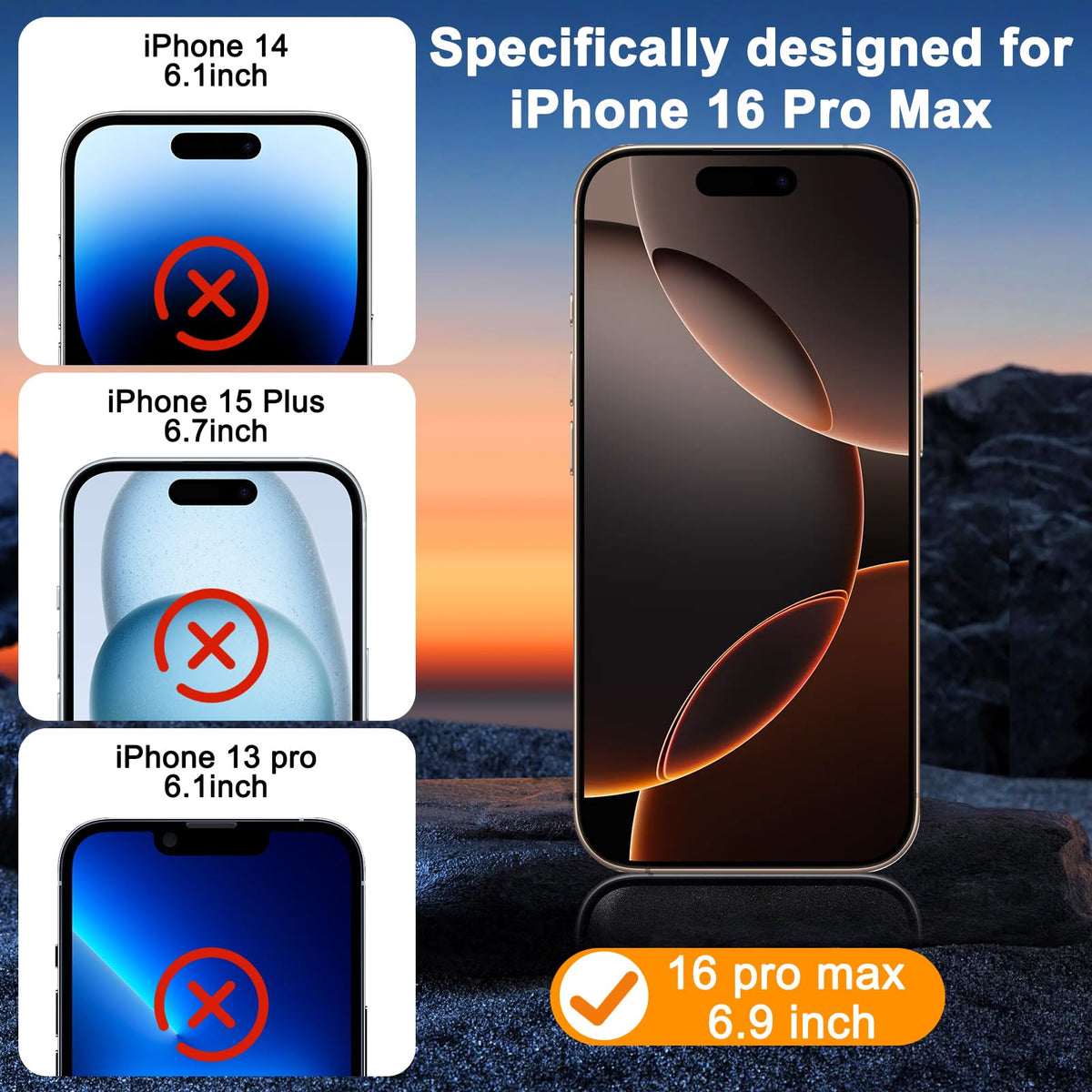 SIBEITU 3+3 Pack Screen Protector for iPhone 17 6.3 Inch Tempered Glass