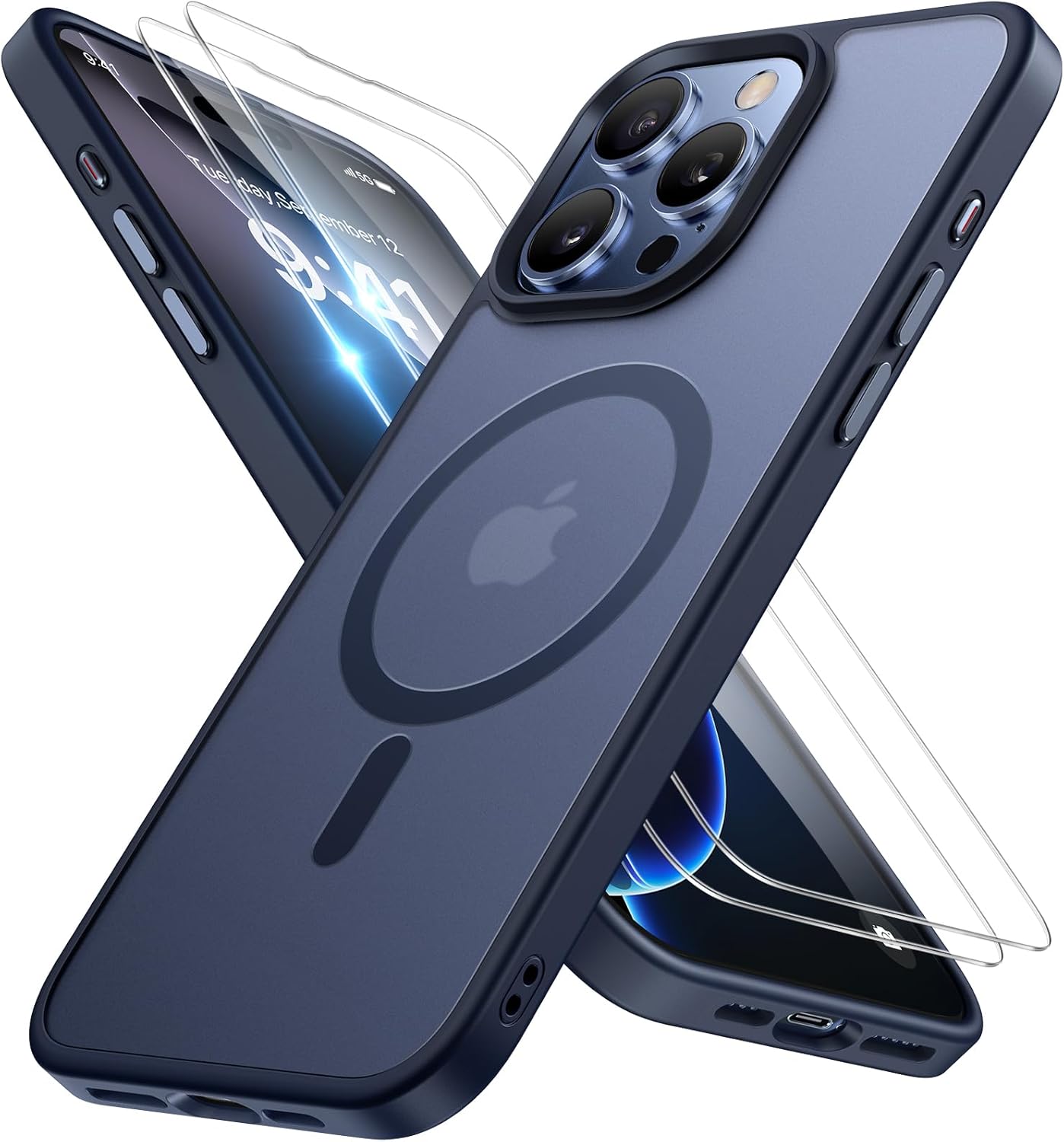 Miracase Magnetic iPhone 14 Case with Protectors