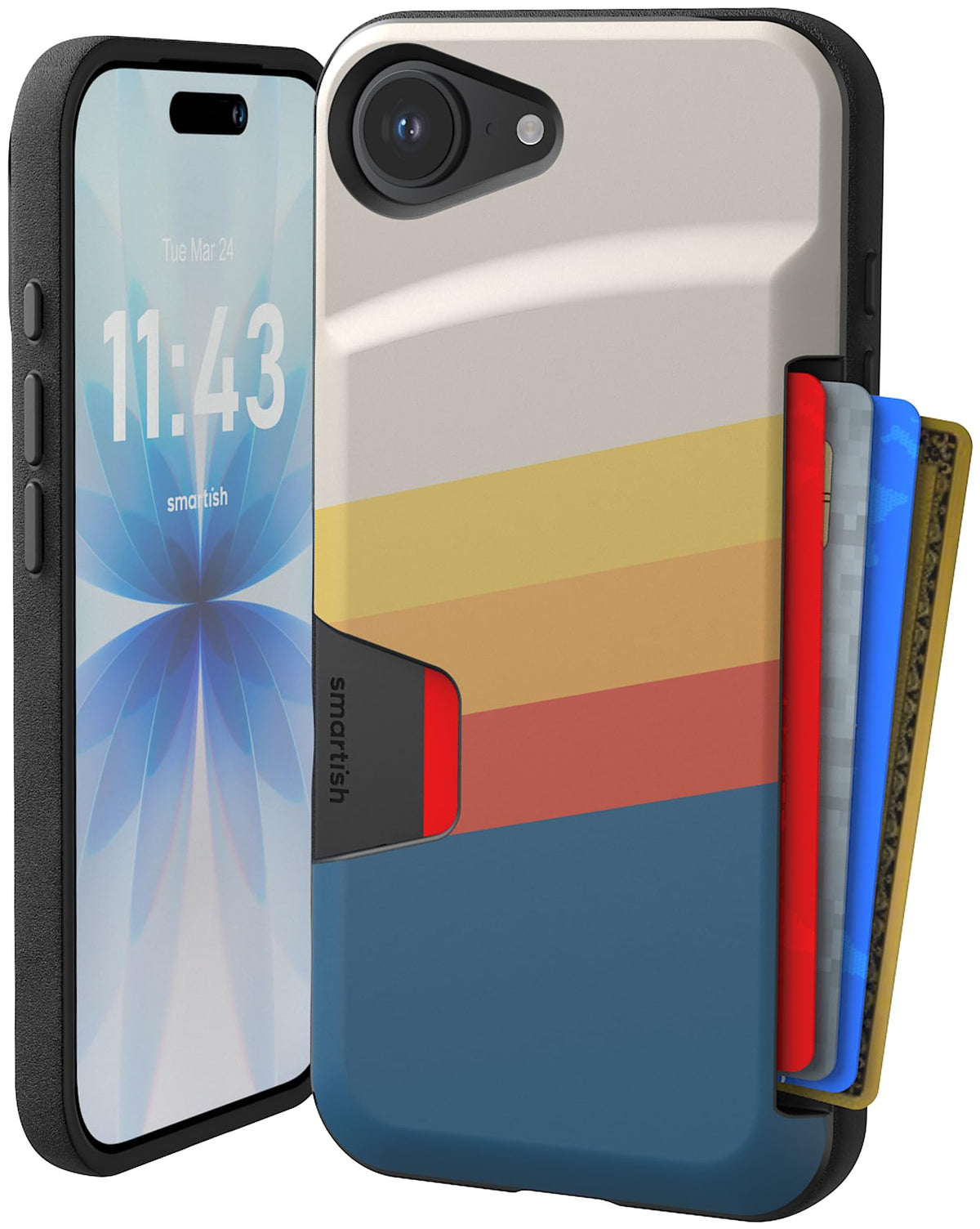 Smartish iPhone 18 Pro/17 Pro Wallet Case, Wallet Slayer V1, Cherry Blossom