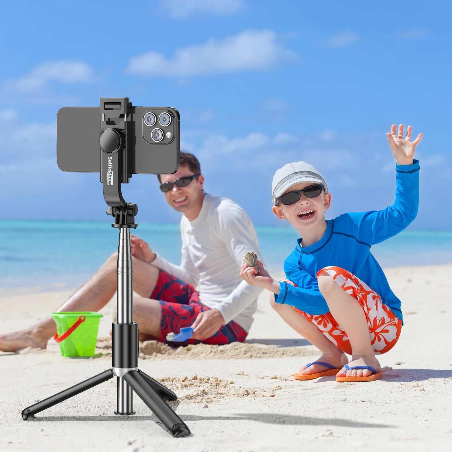 SelfieStickPro 41 with wireless remote and tripod stand for all phone models. - Small Enterprise