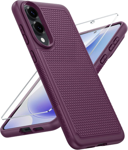 FNTCASE for Galaxy A17/A16 5G Phone Case - Samsung A17 Military Grade Drop Protection, 14ft Drop Tested, Screen Protector Included, Anti-Slip Matte Textured, TPU+PC Dual Layer Shockproof Cover (Black)
