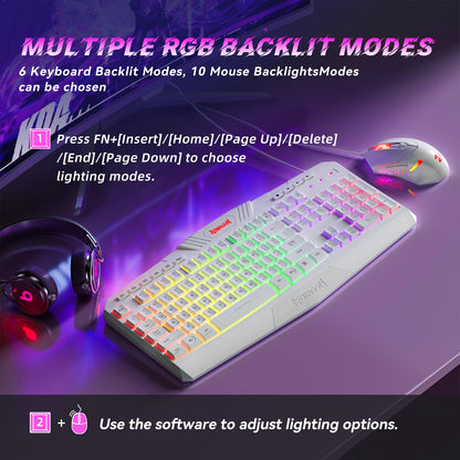 Redragon Elite RGB Combo: S101 Keyboard & M601 Mouse