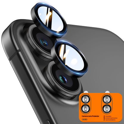 TOCOL Camera Lens Protector for iPhone 17 Tempered Glass HD Individual Scratch Resistant Camera Cover Accessories Case Friendly 2 Pack（Clear）