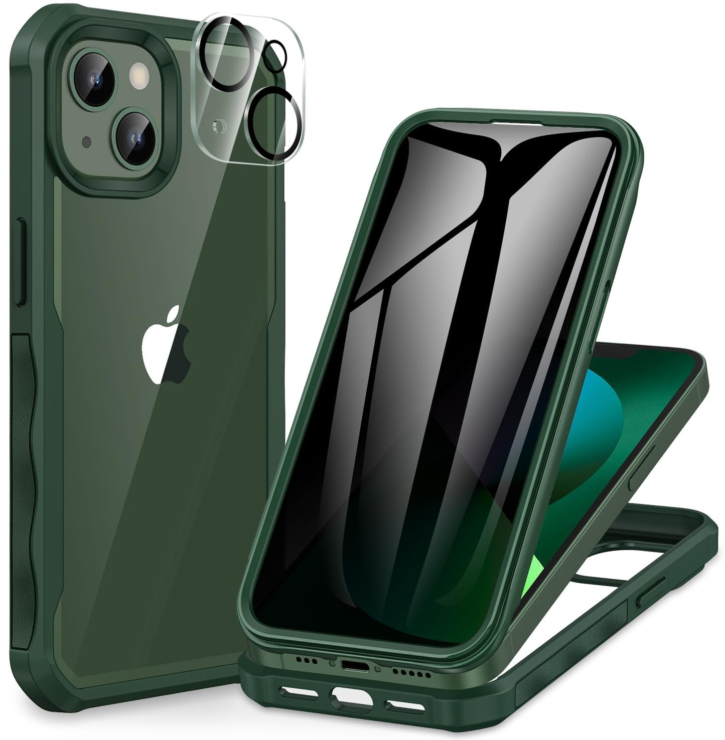 CENHUFO Privacy iPhone 14/13 Case with Glass Protector
