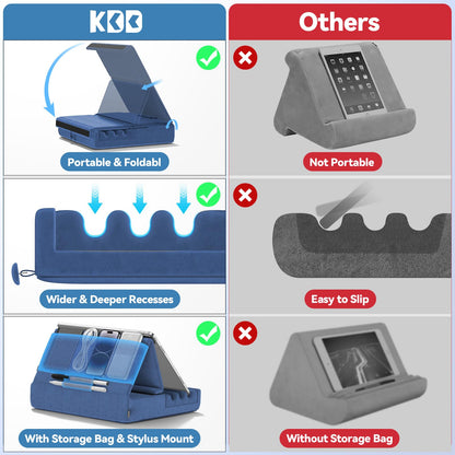 FoldMate: Versatile Tablet Pillow Stand with Pocket