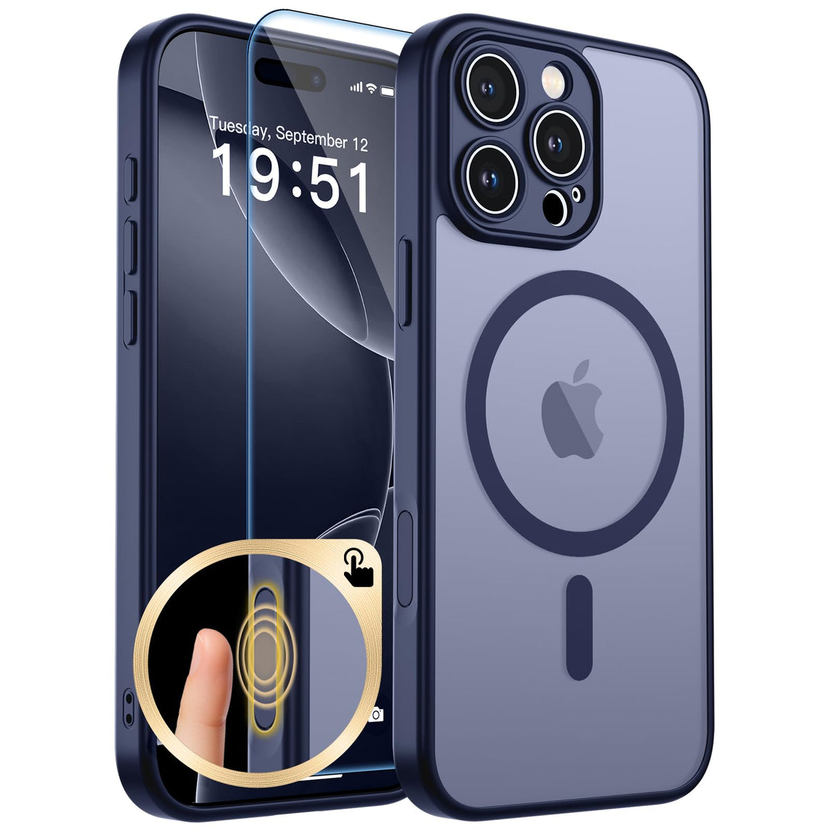 zapica Magnetic for iPhone 17 Pro Max Case, Gray
