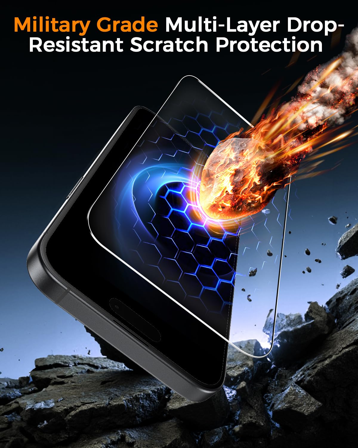 SIBEITU 3+3 Pack Screen Protector for iPhone 17 6.3 Inch Tempered Glass