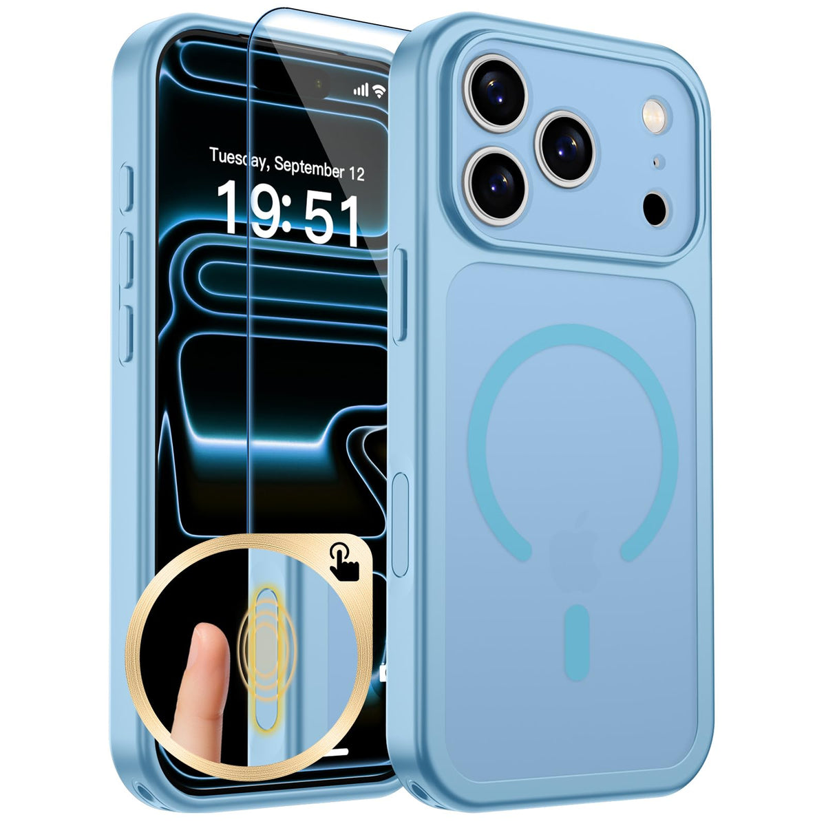zapica Magnetic for iPhone 17 Pro Max Case, Gray