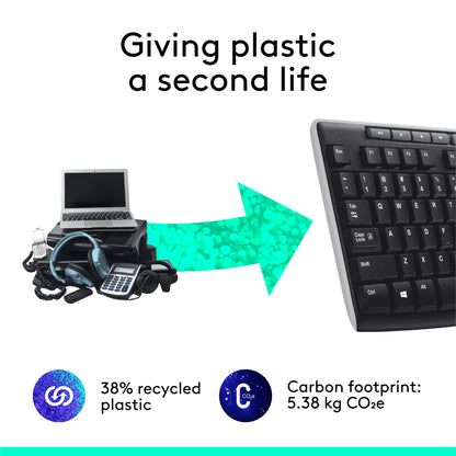 Logitech MK270 Wireless Keyboard-Mouse Duo - Black