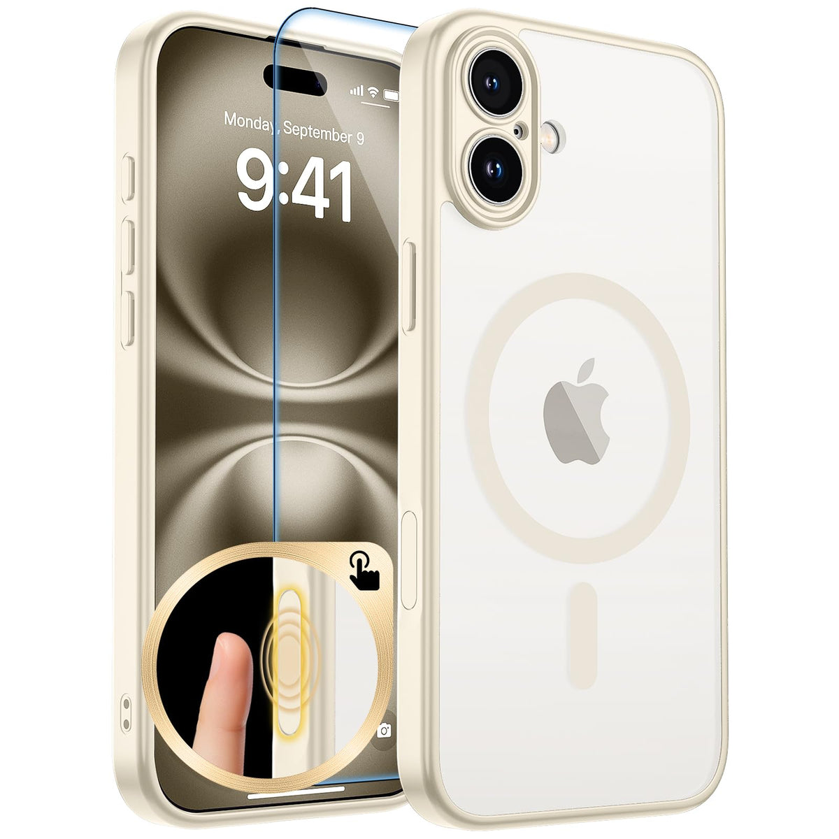 zapica Magnetic for iPhone 17 Pro Max Case, Gray