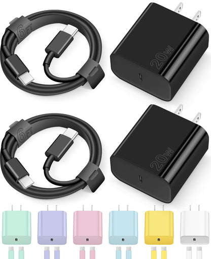 iCharge Duo: Fast USB-C Charger & 6FT Cables Pack - Small Enterprise