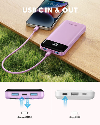 TravelMax 10K: Slim Power Bank w/ Built-in Cables - Small Enterprise