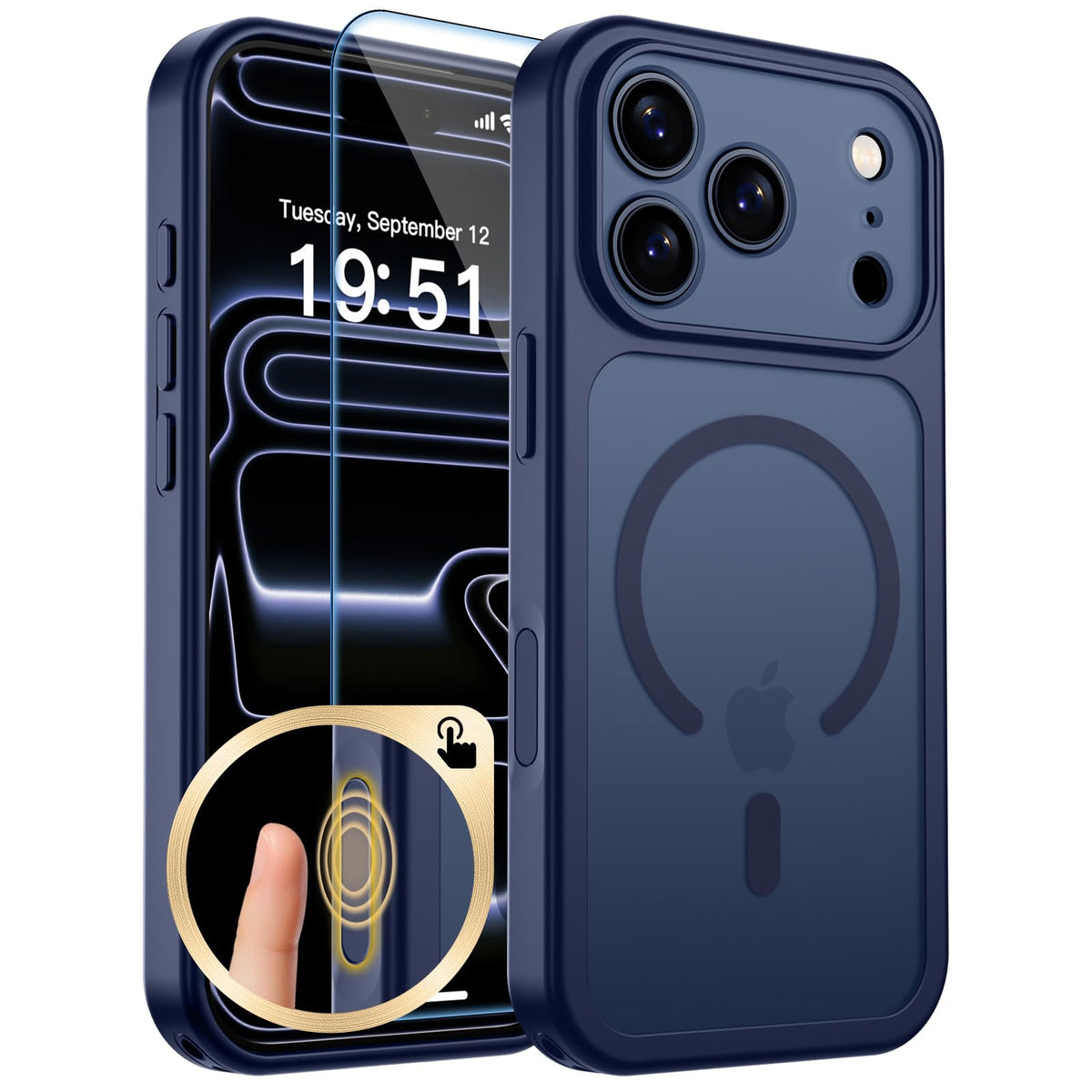 zapica Magnetic for iPhone 17 Pro Max Case, Gray