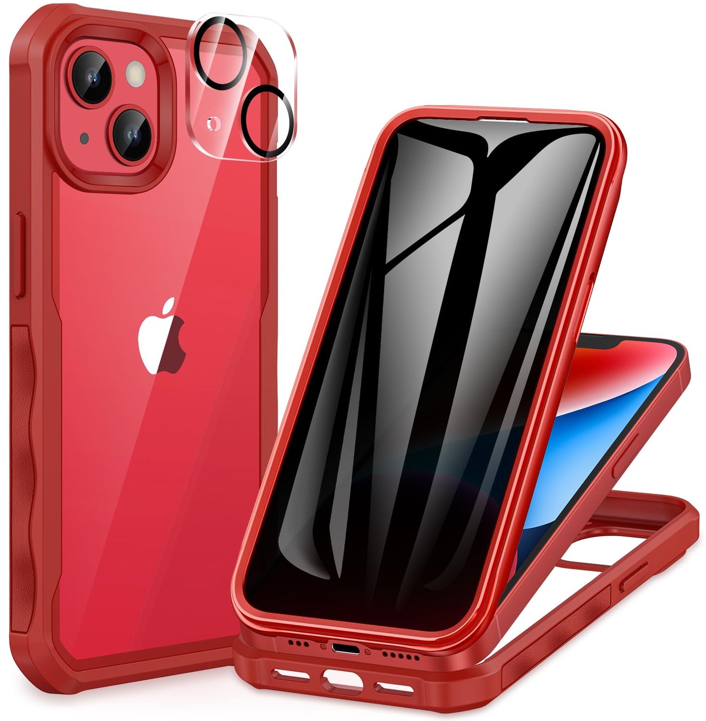 CENHUFO Privacy iPhone 14/13 Case with Glass Protector