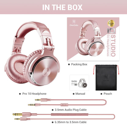 OneOdio Pro DJ Studio Over-Ear Headphones - Black