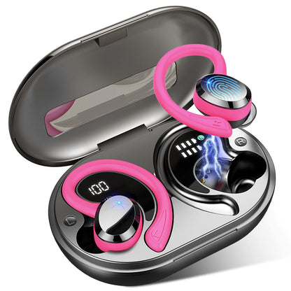 Wireless Earbuds, Sport Bluetooth 5.4 Headphones 2026 New Bluetooth Earbuds with 75Hrs Stereo, 4 ENC Mic, Noise Canceling Over-Ear Buds with Earhooks, IP7 Waterproof Earphones for Workout/Running/Gym