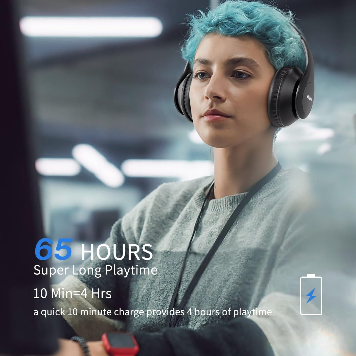 Uliptz HiFi Bluetooth Headphones - 65H Playtime - Small Enterprise