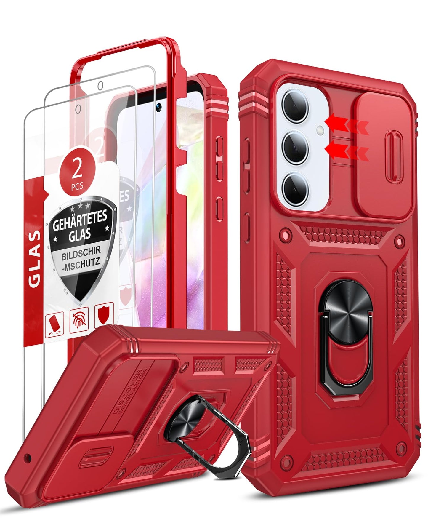 LeYi Samsung S25 FE Case with Camera Cover & Stand