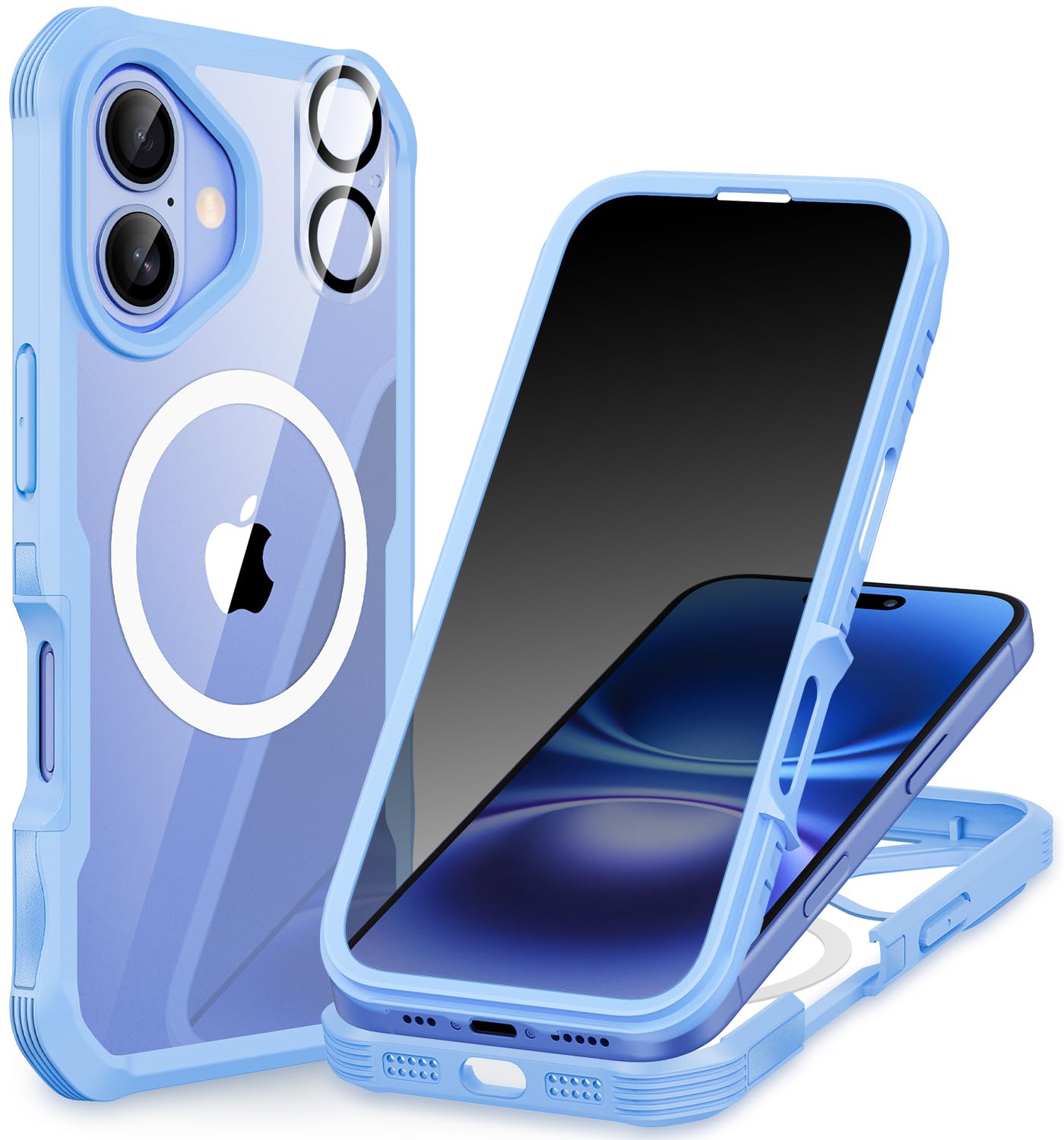 CENHUFO Privacy iPhone 14/13 Case with Glass Protector