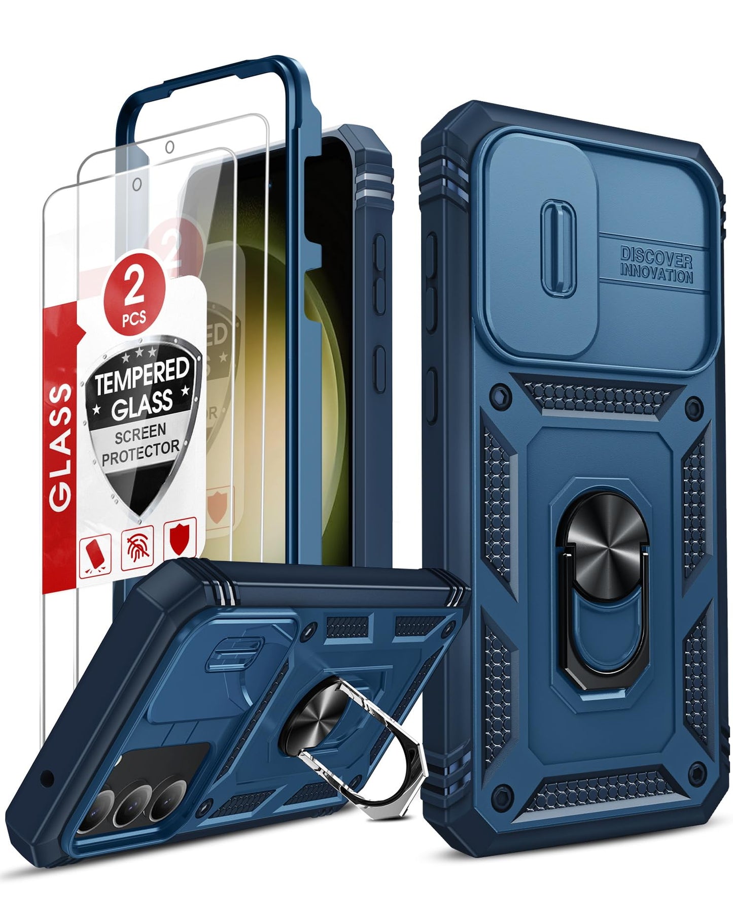 LeYi Samsung S25 FE Case with Camera Cover & Stand