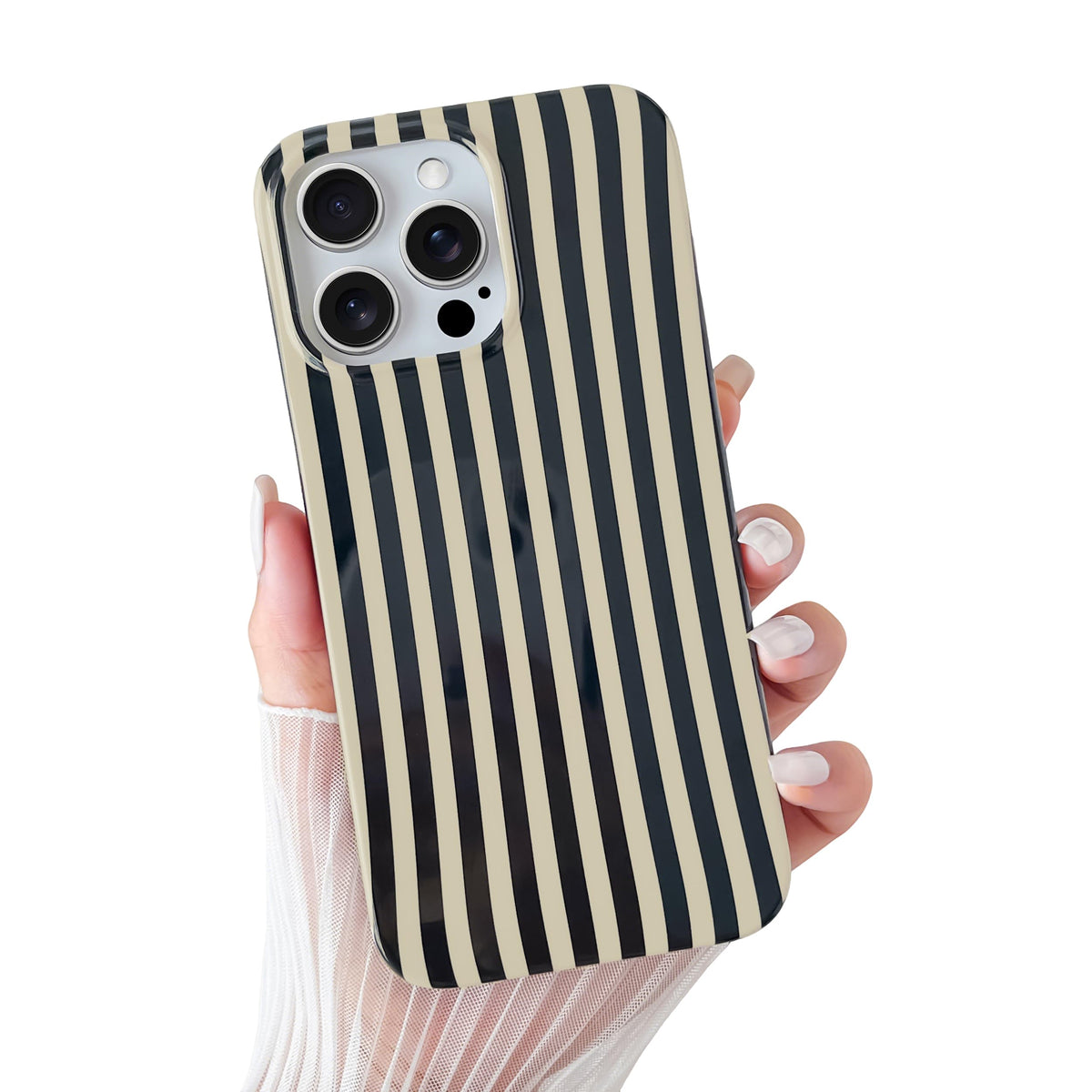 Yeddabox for iPhone 17 Pro Max Case Cute Striped Phone Case Soft TPU Slim Shockproof Phone Cover for Women Girls, Pink