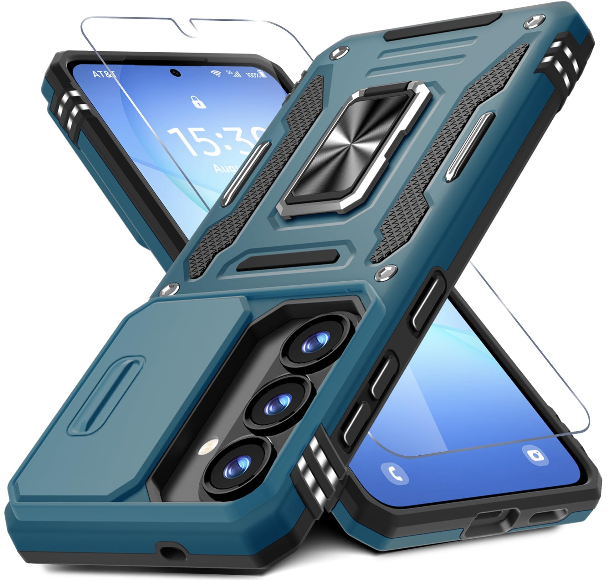 ###DEERLAMN Galaxy A17 Case with Slide Cover-Black