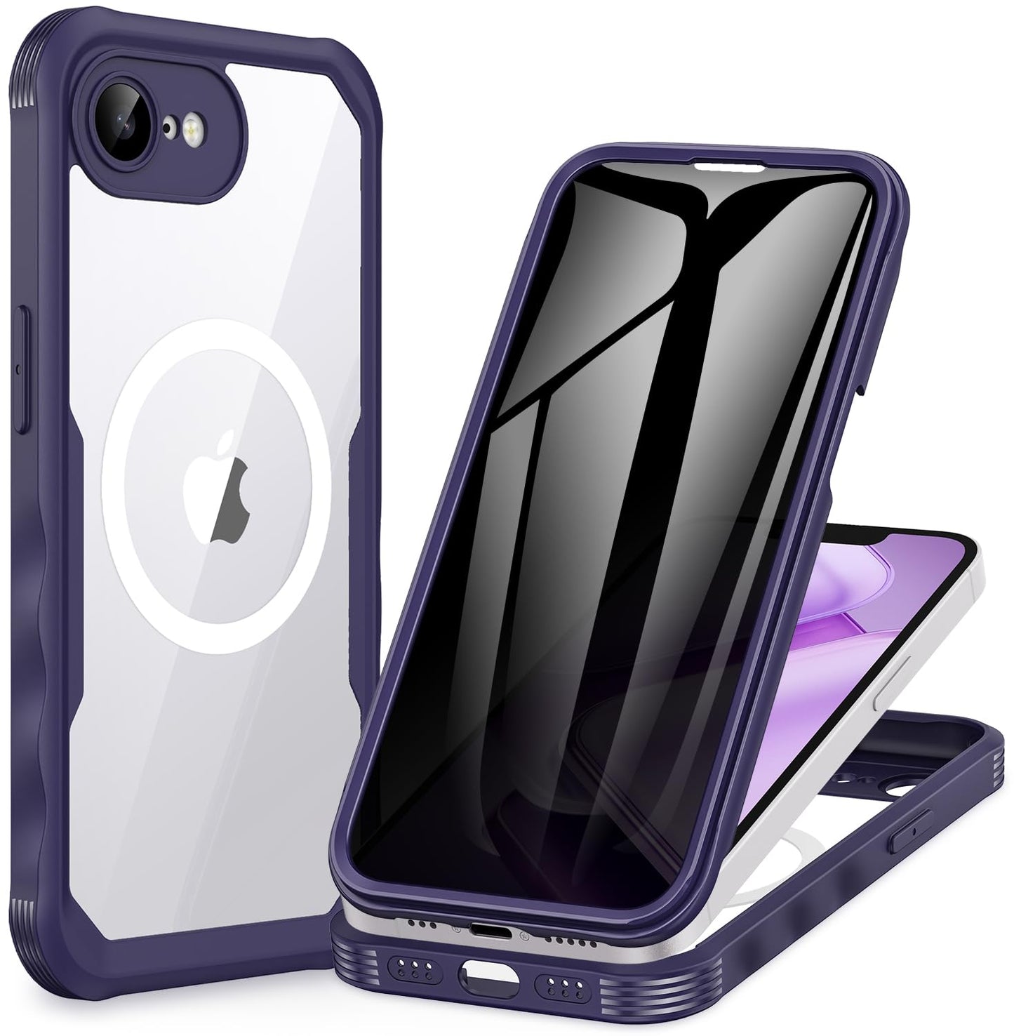 CENHUFO Privacy iPhone 14/13 Case with Glass Protector