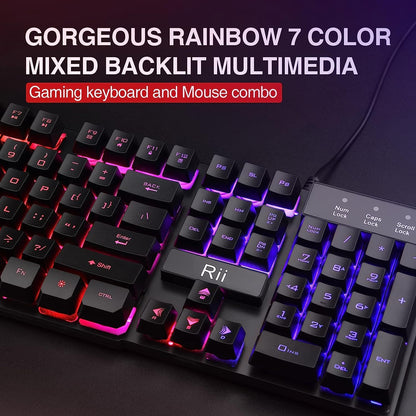 Rii ProGlow Keyboard & Mouse Set - Dynamic LED Edition
